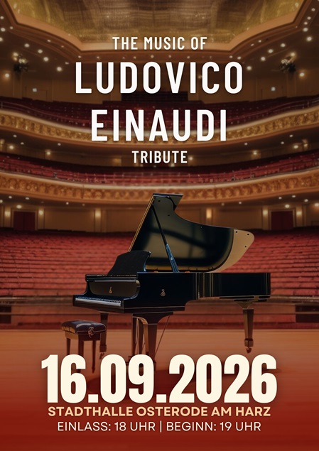 Tischreservierung für The Music of Ludovico Einaudi – Tribute-Klavierkonzert – 16.09.2026